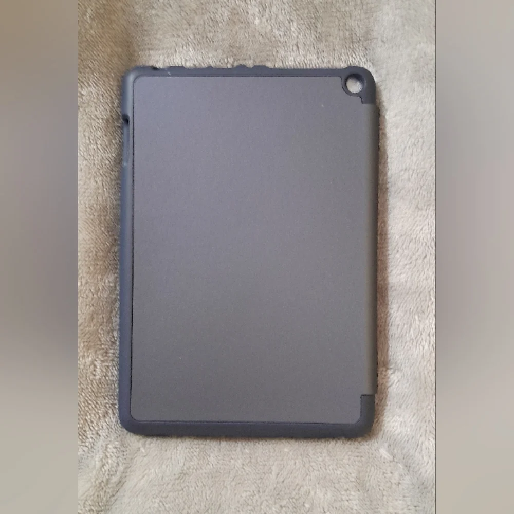 Navy Blue Tri-Fold Tablet Cover with Smooth Finish